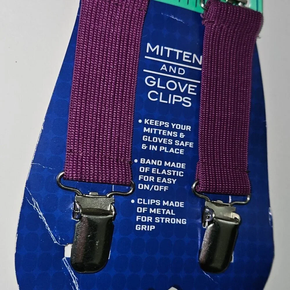 Grand Sierra Purple Toddler Mitten and Glove Clips Winter Snow NEVER USED